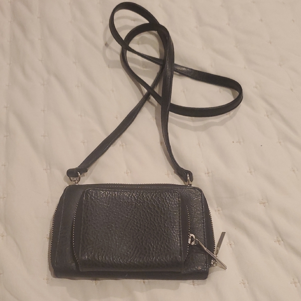 Matt & Nat Black Crossbody Bag with Pebbled Texture (37)